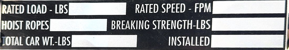 RATED LOAD - LBS